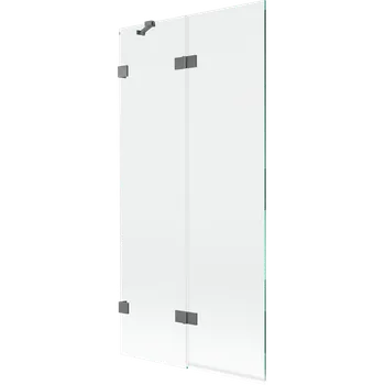 Mexen Lunar vanová zástěna 2dílná levá 90 x 150 cm, transparentní, gun metal - 897-090-100-95-00-L Vanové zástěny