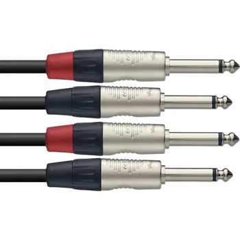 Audio kabel Kabel jack 3,5 mm - jack 6,3 mm Stagg SNTC3PR 3 m (Propojovací kabel)