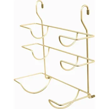 Nábytkové kování Nosič rolí papíru třístupňový - Zlatá metalíza