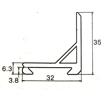 Nábytkové kování Cemux Starship horní profil pro montáž na zeď černý - 200 cm
