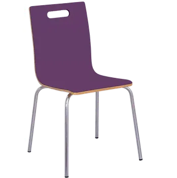 Jídelní židle MEGAN jídelní židle fialová, kostra nerez