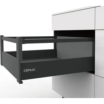 Nábytkové kování Cemux A Box zásuvka vnitřní antracit H199 - 400 mm