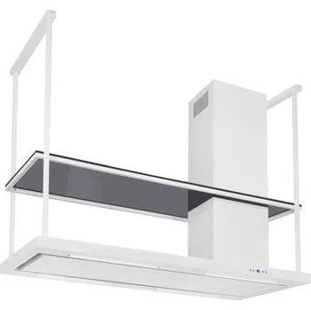 Digestoř Ostrůvková digestoř Nortberg Metropolis Elite Glass White Matt - 150 cm