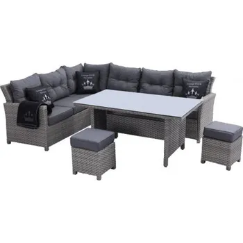 Zahradní sestava Doppler HAVANNA COMBI - zahradní rohová ratanová sedací souprava - Rozbalené zboží (N527)
