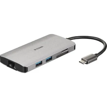 USB hub D-Link DUB-M810 8-in-1 USB-C Hub with HDMI/Ethernet/Card Reader/Power Delivery