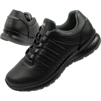 Pánská treková obuv Grisport pánské sportovní boty Nero avon kožené černé pohodlné lehké 45