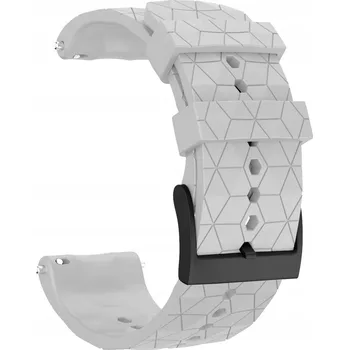 Řemínek na hodinky SILIKONOVÝ ŘEMÍNEK PRO SUUNTO 7 / 9 BARO / SPARTAN, BÍLÝ