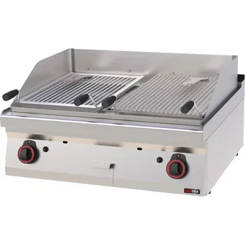 Kuchyňský gril Lávový gril plynový dvojitý 2x 52x36 bez podestavby | REDFOX - G