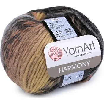 Příze Pletací příze Harmony 50 g, střední, 10 (A-13 215) béžová