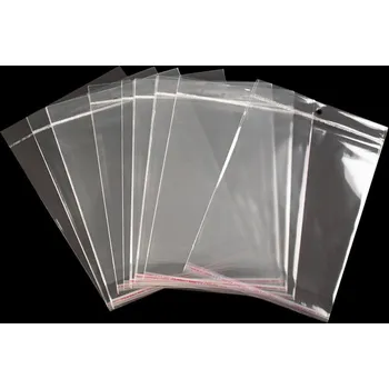Obalový materiál PP sáček s lepicí klopou a závěsem 20x24 cm Varianta: transparent, Balení: 100 ks