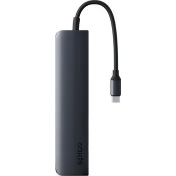 USB hub Epico 6v1 hliníkový USB-C 8K hub - inkoustová