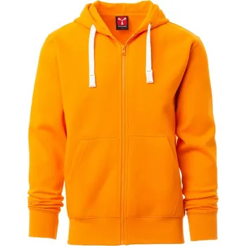 Pánská mikina PAYPER Pánská mikina na zip s kapucí Portland Barva: Oranžová, Velikost: XXL