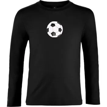 Dámské tričko Tričko dětské Pískací Fotbalový míč s dlouhým rukávem černé M