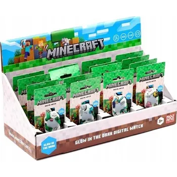 Hodinky MINECRAFT svítící ve tmě WATC24 Silikonové digitální hodinky