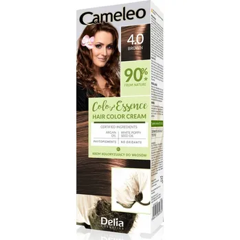 Barva na vlasy DELIA COLOR ESSENCE krémová henna na vlasy, 4.0 HNĚDÁ