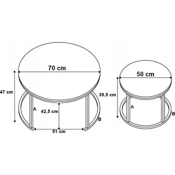 Konferenční stolek SADA KONFERENČNÍCH STOLKŮ 2V1 LOFT INDUSTRIÁLNÍ RUSTIKÁLNÍ OBÝVACÍ POKOJ