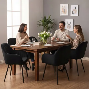 Jídelní židle Židle eHokery, černý velur, 1 ks