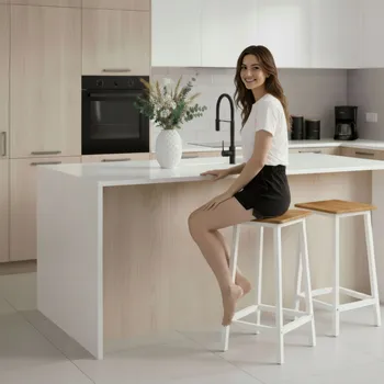 Barová židle BAROVÁ ŽIDLE KENT MODERNÍ DUBOVÁ SKANDINÁVSKÁ KUCHYŇSKÁ STOLIČKA LOFT DUB