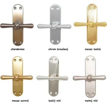 Dveřní kování Element štítové dveřní kování klika/klika matný nikl - Vložka FAB, 90 mm