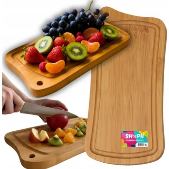 Kuchyňské prkénko PRKÉNKO NA KRÁJENÍ A SERVÍROVÁNÍ, BAMBUSOVÉ, MASIVNÍ - 25 CM X 12 CM