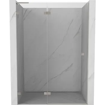 Sprchové dveře Mexen Lunar L sprchové dveře křídlové levé 130 cm, transparentní, kartáčovaný nikl - 834L-130-000-97-00-L Sprchové dveře