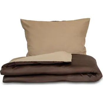 Povlečení Kvalitex Saténové povlečení LUXURY COLLECTION tmavě hnědé/béžové