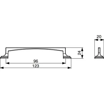 Nábytkové kování Nábytková úchytka Agnes přírodní bronz - 96 mm