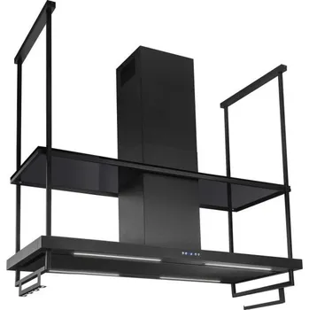 Digestoř Ostrůvková digestoř Nortberg Centropolis Premium Glass Black Matt - 180 cm