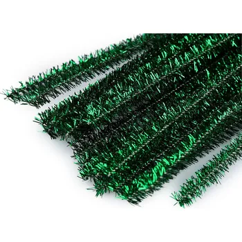 Hobby drát Chlupaté drátky na tvoření lurexové Ø6 mm délka 30 cm Varianta: 2 zelená trávová, Balení: 10 ks