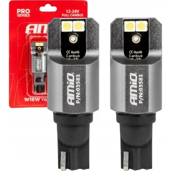 Povinná bezpečnostní výbava Žárovky Amio 03581 W16W 6,2W 2 ks