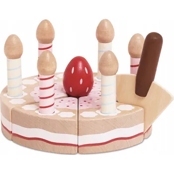 Dřevěná hračka Le toy van dort pro narozeninovou vanilku