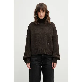 Dámský svetr Vlněný svetr Sporty & Rich SRC Wool, S, hnědá, 89X