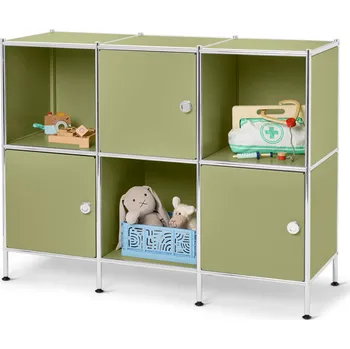 Koupelnový nábytek 722258 - Tchibo - Kovová odkládací skříňka »Cn3 Kids« se 3 dvířky - barva: zelená