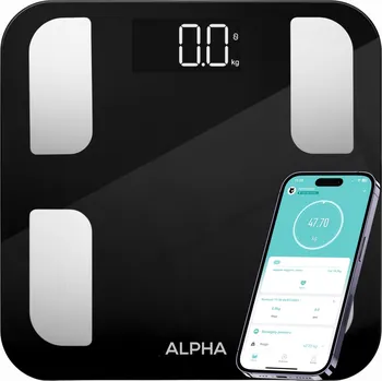 Osobní váha Elektronická osobní váha Alpha - Aplikace v polštině s analýzou dat
