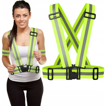 VÝSTRAŽNÁ REFLEXNÍ VESTA ŽLUTÁ UNIVERZÁLNÍ NA KOLO