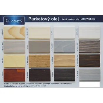 Olej na dřevo Ciranova Hardwaxoil parketový olej tvrdý 1 l barevný - Bílá přírodní