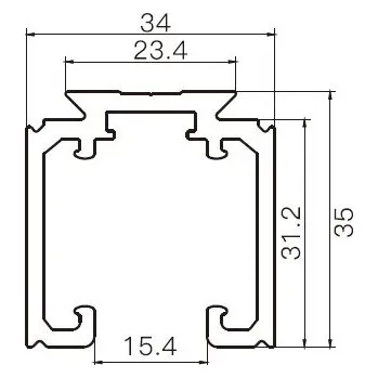 Nábytkové kování Cemux Starship Glass kování pro 1 skleněné křídlo, 60 kg s tlumením, kolejnice černá - 300 cm