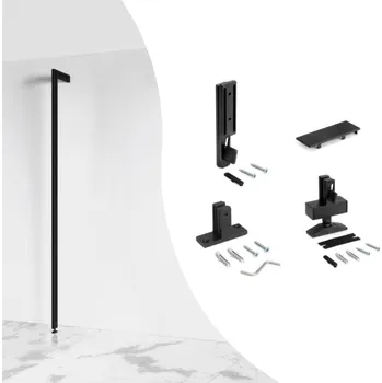 police ZERO sada pro ukotvení profilu podlaha / stěna černá mat