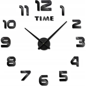Hodiny Nástěnné hodiny Gockowiak černé moderní 3D 65-130 cm