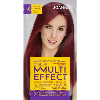 Šampon Joanna Multi Effect tónovací šampon 06 Višňově Červená 35g