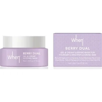Pleťová maska WHEN Berry Dual Gel & Cream Noční pleťová maska 50 ml