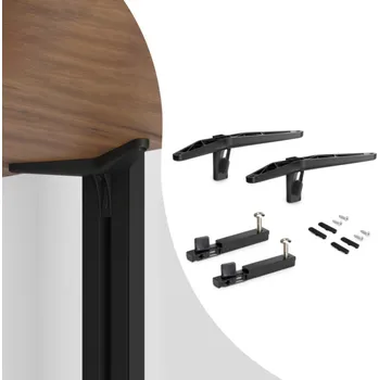 police ZERO sada držáků pro dřevěnou skříňku černá mat