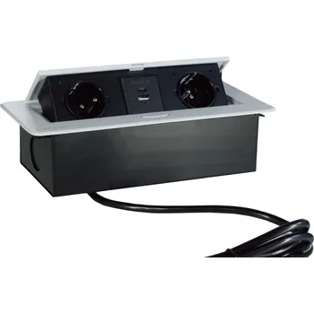 Nábytkové kování Výklopná zásuvka LiftBOX 2x230V a 2xUSBA/C nabíječka bílá