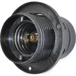 Instalační objímka pro žárovky E27 černá