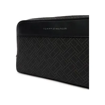 Kosmetický kufřík Tommy Hilfiger Th Flag Monogram Pouch AM0AM14146 Černá OS