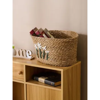 Úložný box Sinsay - Pletený úložný koš s uchy - béžová - 244IA-08X - 244IA-08X-ONE