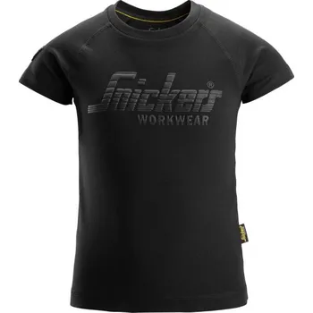 Chlapecké tričko Tričko Snickers Workwear dětské černé - Černá / 152 / 146 cm/10 let / černá