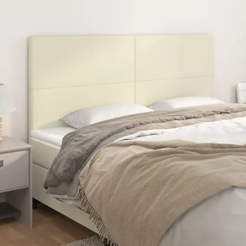 Čelo postele krémové 180x5x118/128 cm umělá kůže IM_3116156