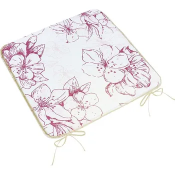 Podsedák Sedák Adéla hladký Vínová,Bílá - 40x40 cm