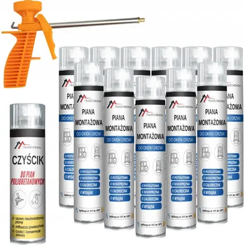 Montážní pěna PISTOLOVÁ PĚNA NÍZKOTLAKÁ CELOROČNÍ + ČISTIČ + PISTOLE